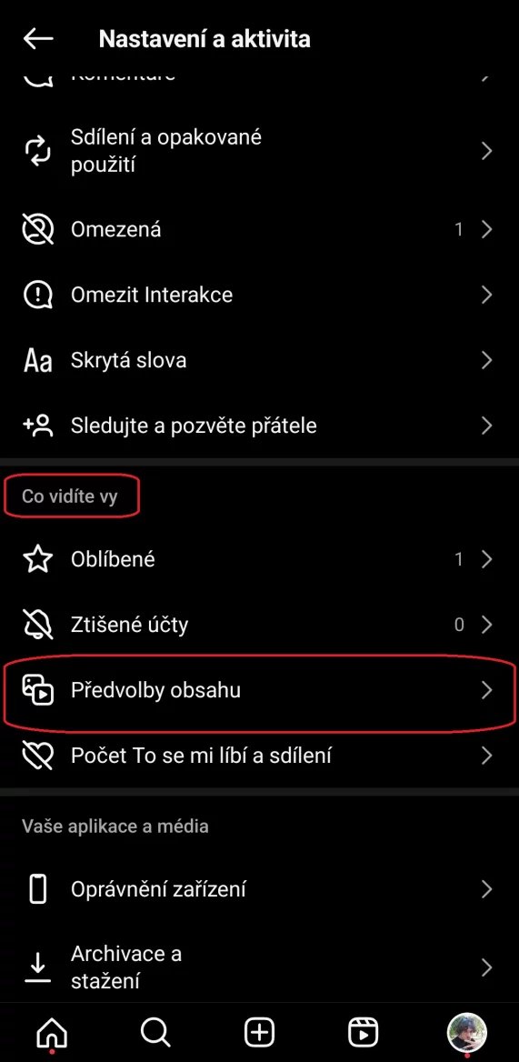 Instagram resetování doporučeného obsahu