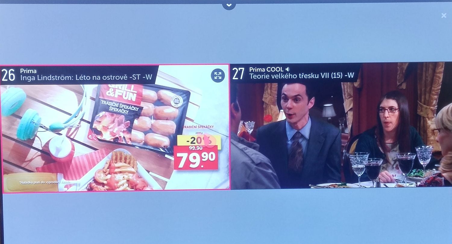 LG Signature OLED - PiP (obraz v obraze)