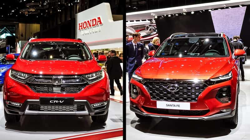 Ženeva 2018: Je prostornější nová Honda CR-V, Hyundai Santa Fe, nebo Škoda Kodiaq?