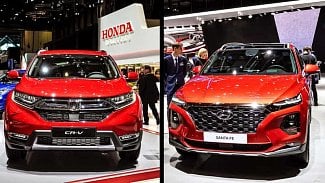 Náhledový obrázek - Ženeva 2018: Je prostornější nová Honda CR-V, Hyundai Santa Fe, nebo Škoda Kodiaq?