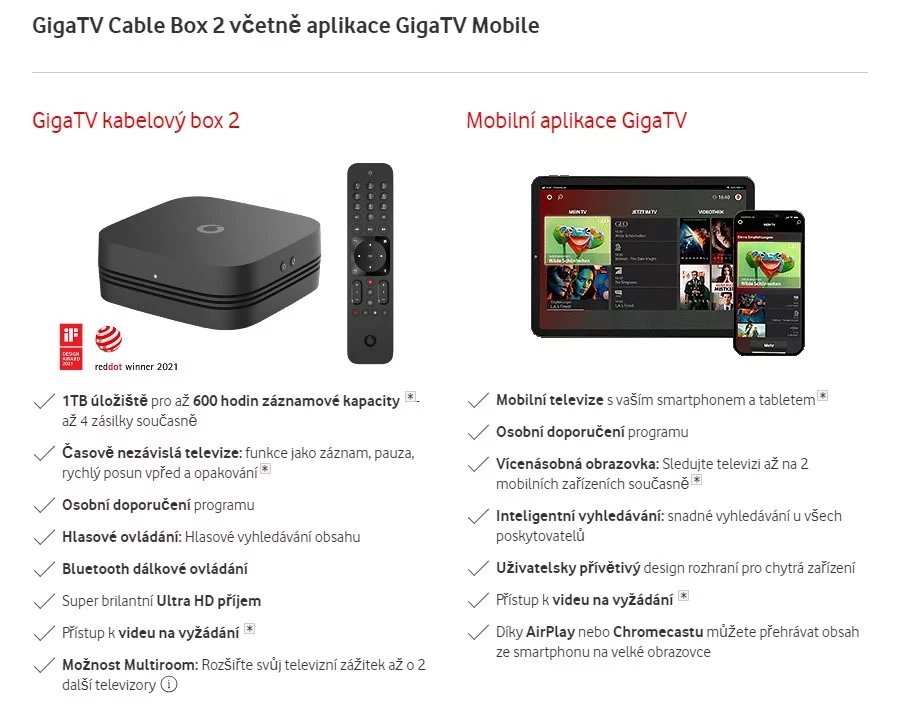 Představení služby Vodafone GigaTV