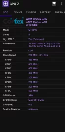 Informace o procesoru z CPU-Z