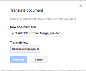 Disk Google dokáže přeložit dokument do spousty světových jazyků