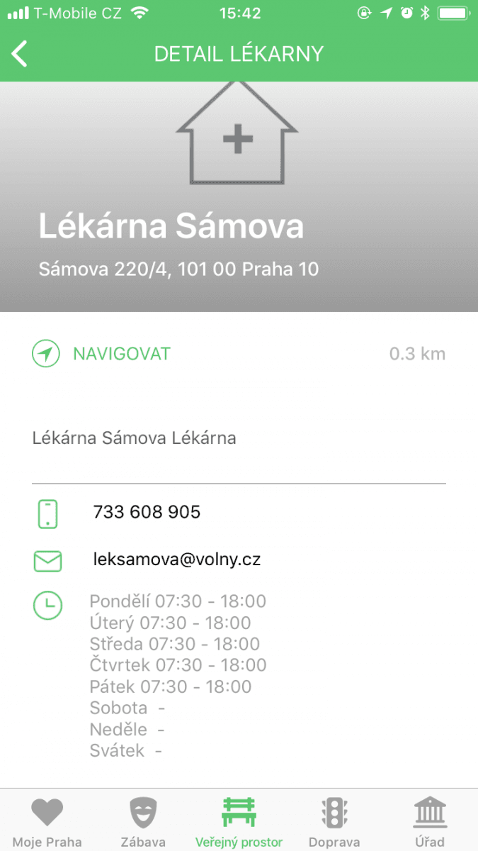 Mobilní aplikace Moje Praha