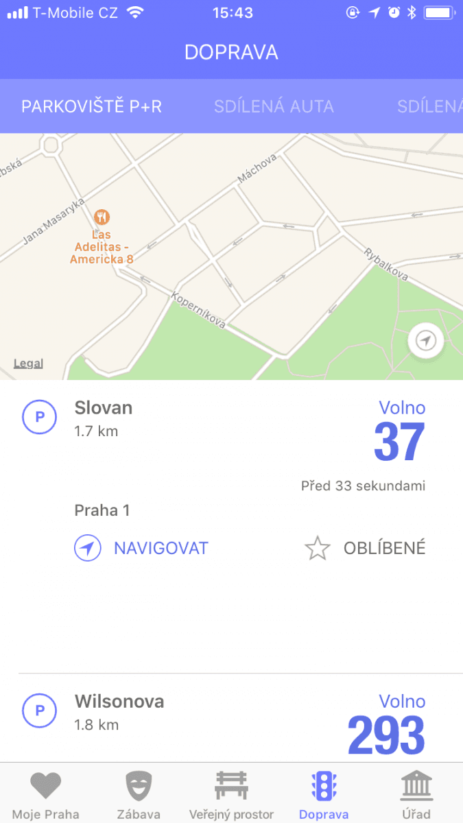 Mobilní aplikace Moje Praha