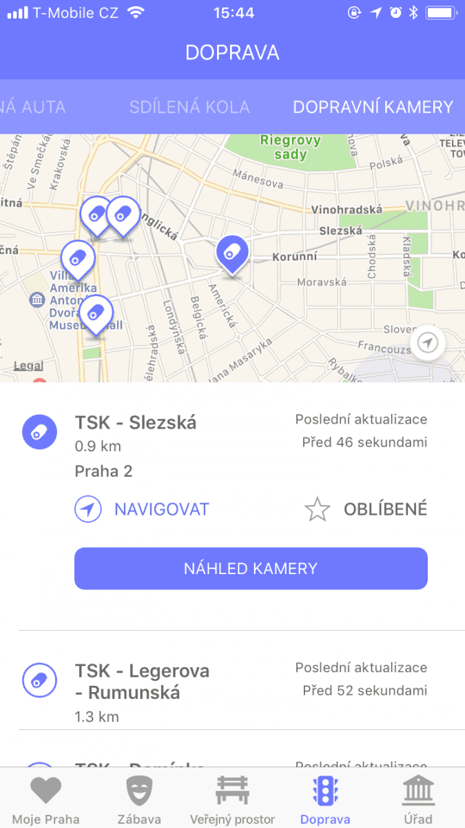 Mobilní aplikace Moje Praha