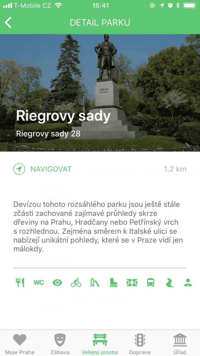 Mobilní aplikace Moje Praha