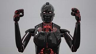 Robot černý zlý