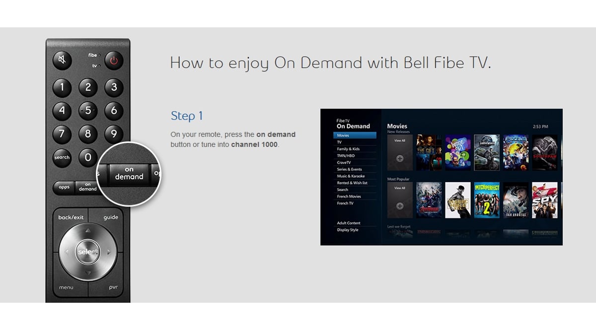 Fotogalerie Video On Demand služby Bell Fibe Lupa.cz