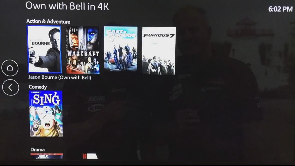 Video On Demand služby Bell Fibe