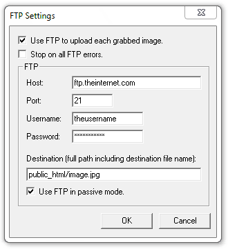 <p>booruWebCam - umožňuje ukládat obrázky na ftp server</p>