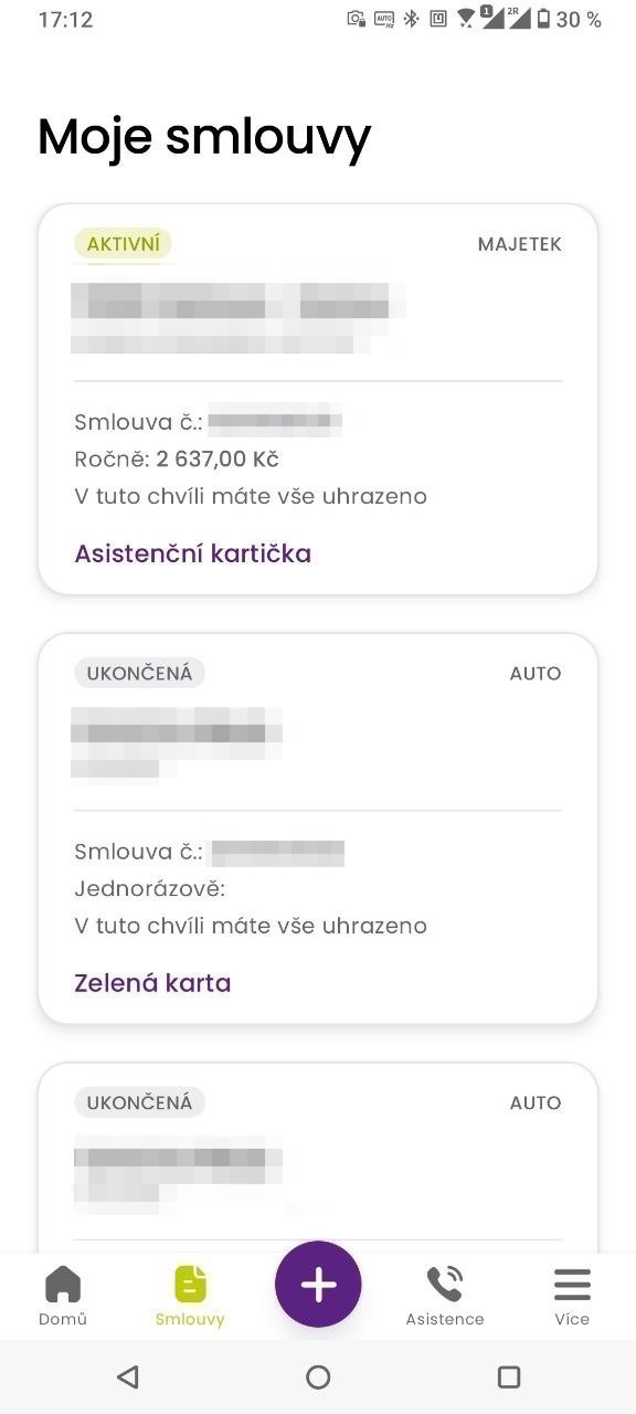 Mobilní aplikace Direct pojišťovny pro Android. (7. 10. 2021)
