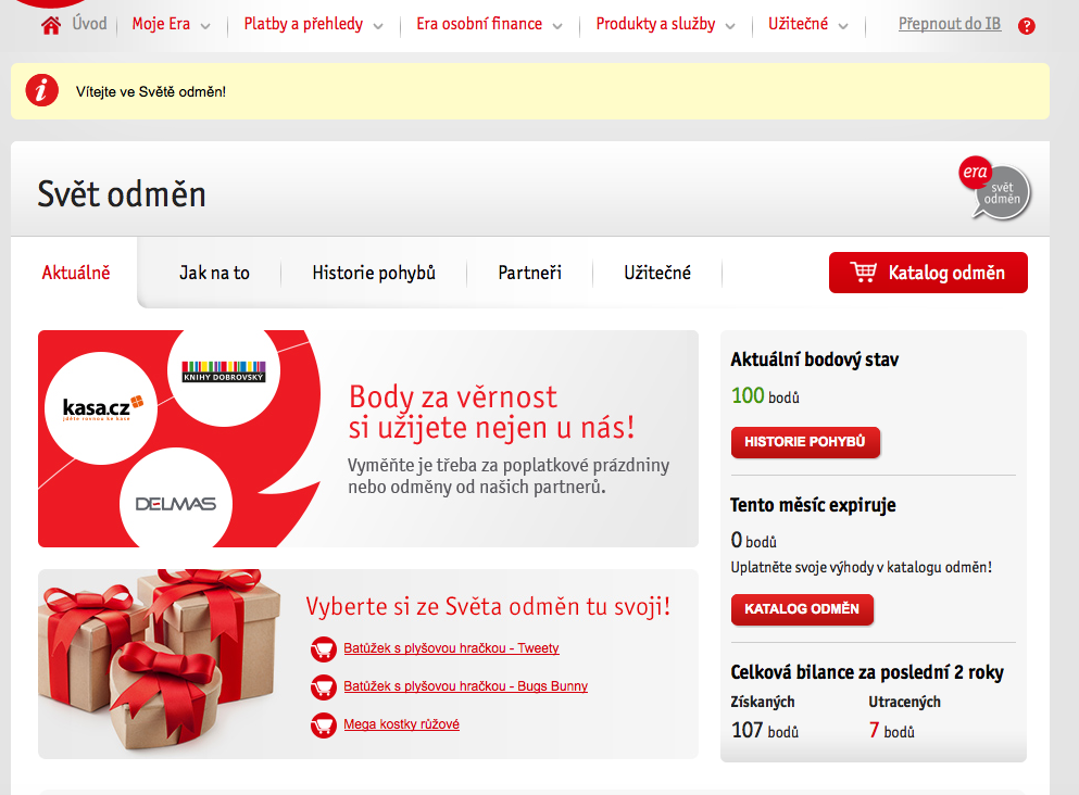 Internetové bankovnictví Era/Poštovní spořitelny