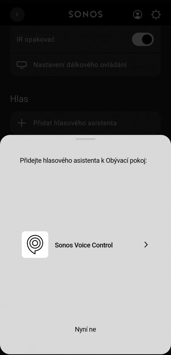 Mobilní aplikace Sonos
