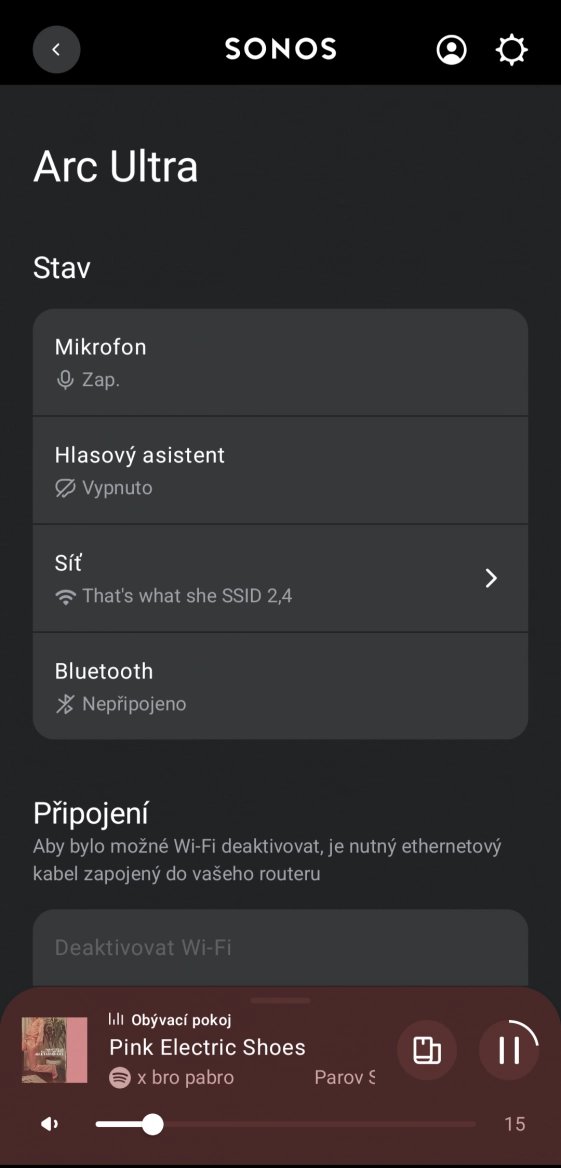 Mobilní aplikace Sonos