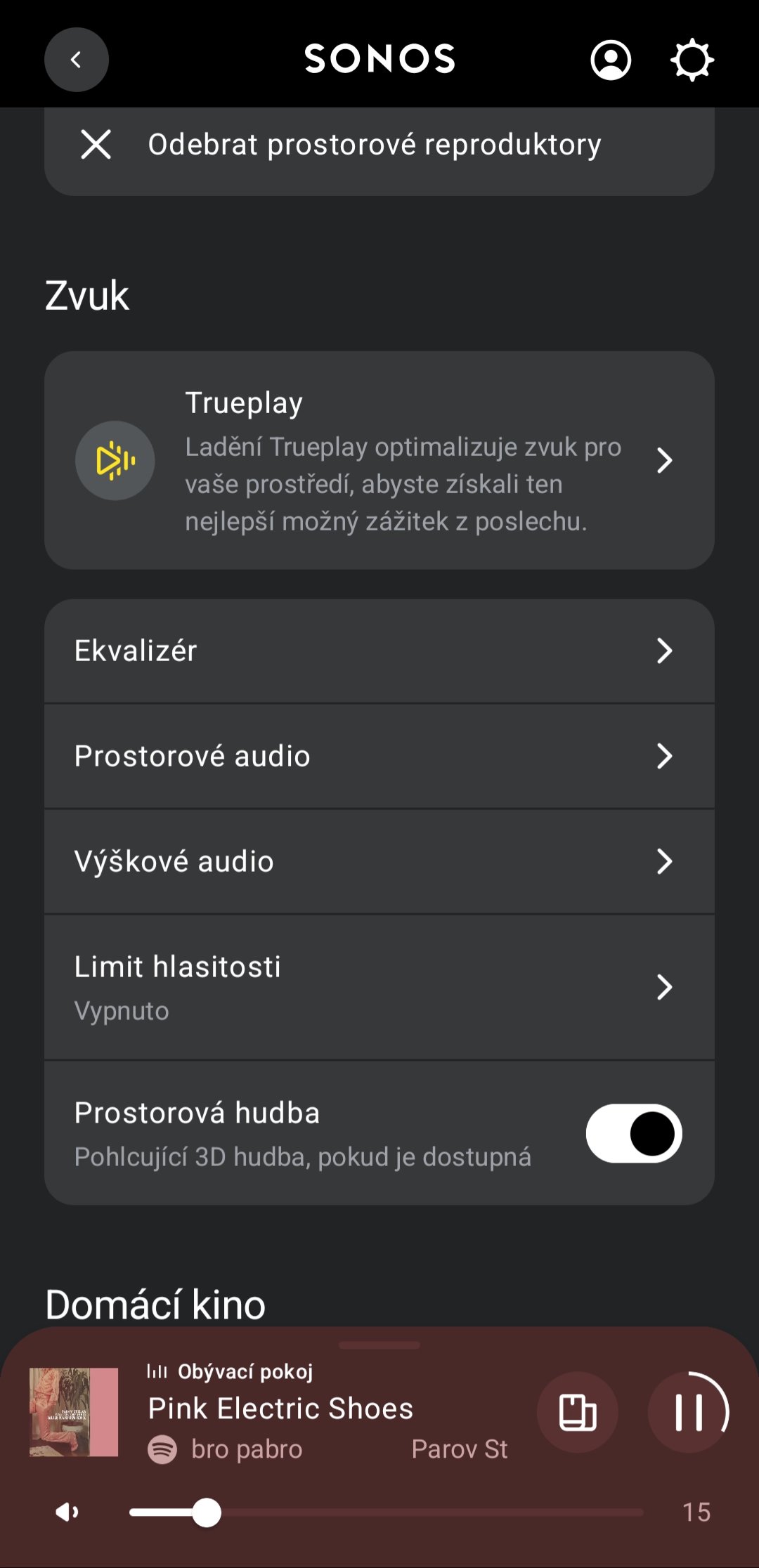 Mobilní aplikace Sonos