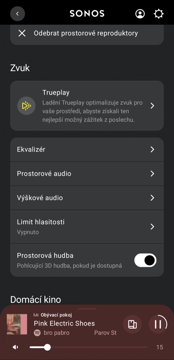Mobilní aplikace Sonos