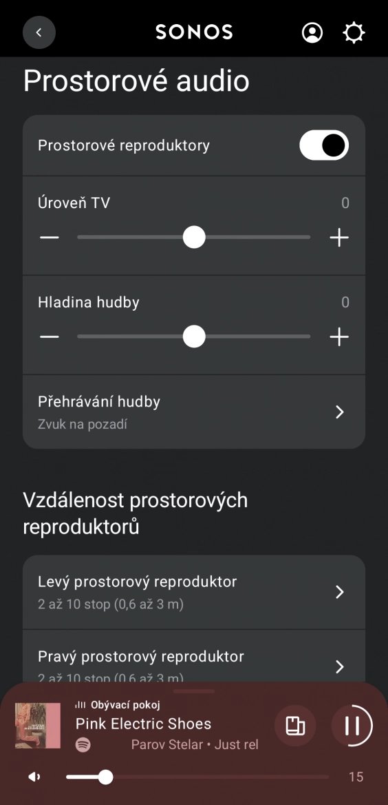 Mobilní aplikace Sonos