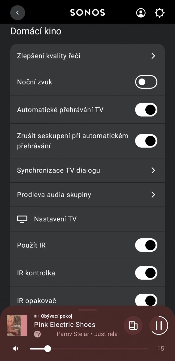 Mobilní aplikace Sonos