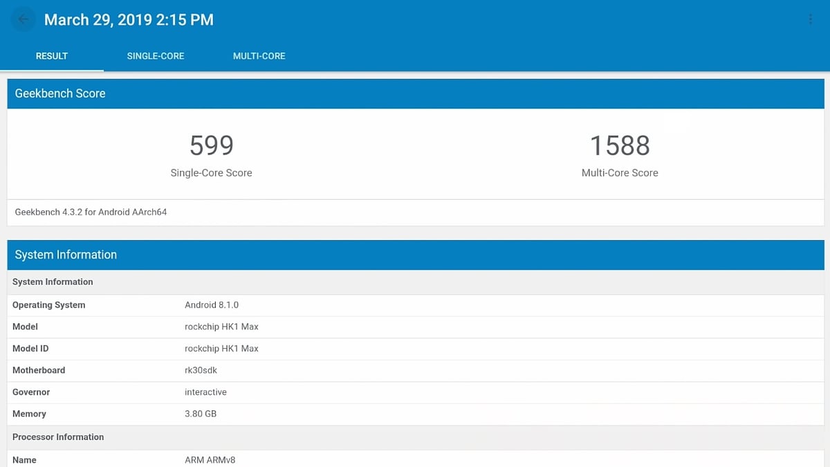 Uživatelské prostředí TV boxu HK1 Max