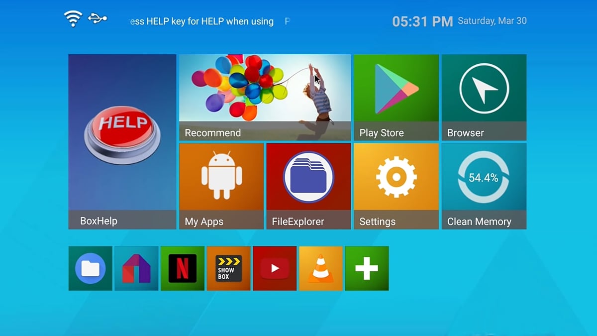Uživatelské prostředí TV boxu HK1 Max