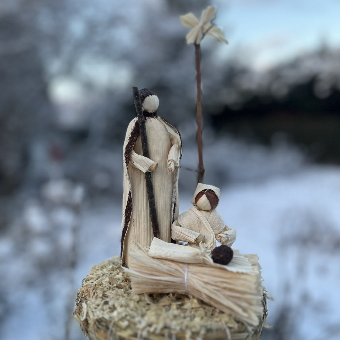 Vánoční figurky z kukuřičného šustí od Marie Šuranské