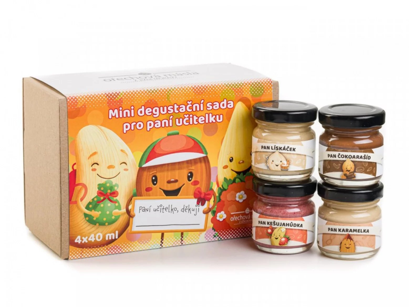 Ukázka degustační sady pro paní učitelku