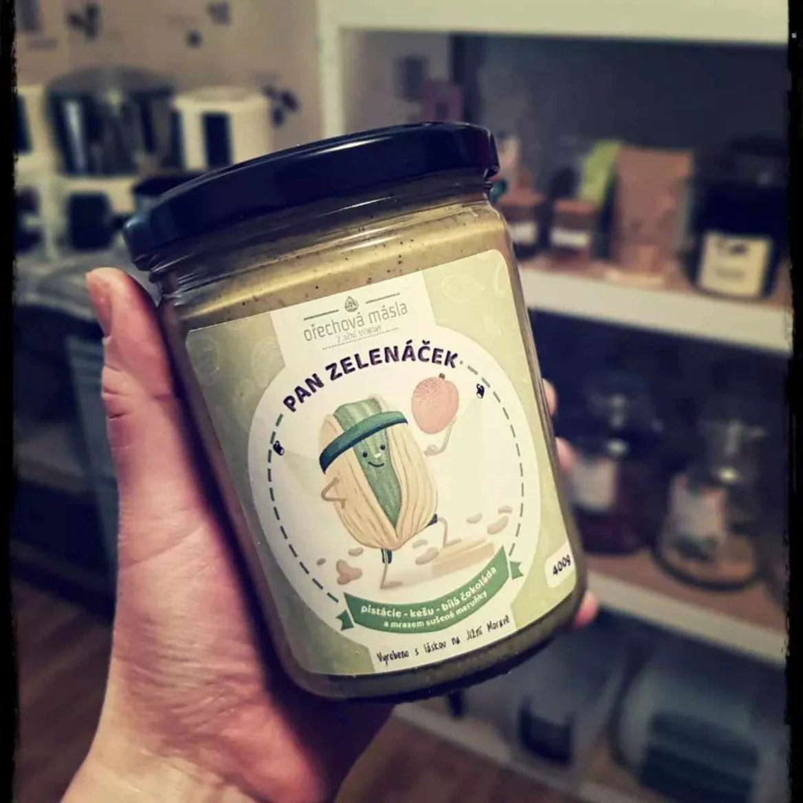 Pistáciové ořechové máslo - Pan Zelenáček