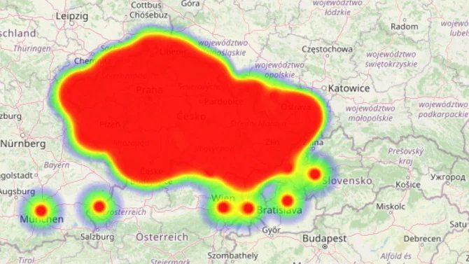 O2 masivní výpadek služeb