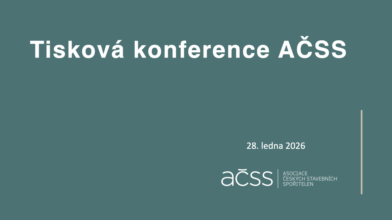 Prezentace výsledků stavebního spoření za rok 2025.