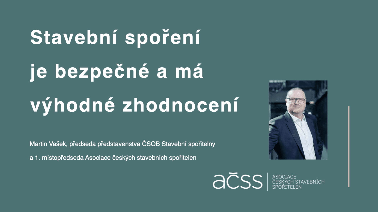 Prezentace výsledků stavebního spoření za rok 2025.