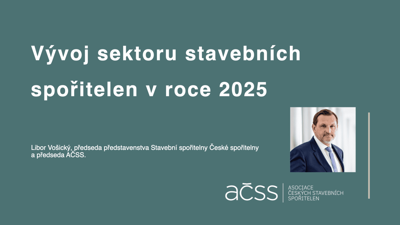Prezentace výsledků stavebního spoření za rok 2025.