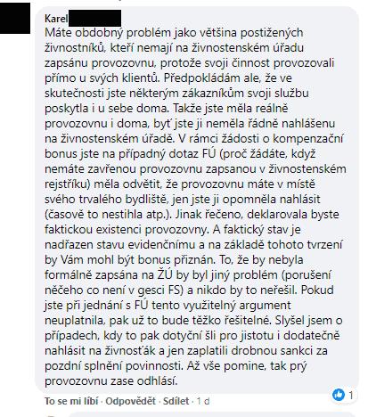 Téma kompenzační bonus na sociálních sítích