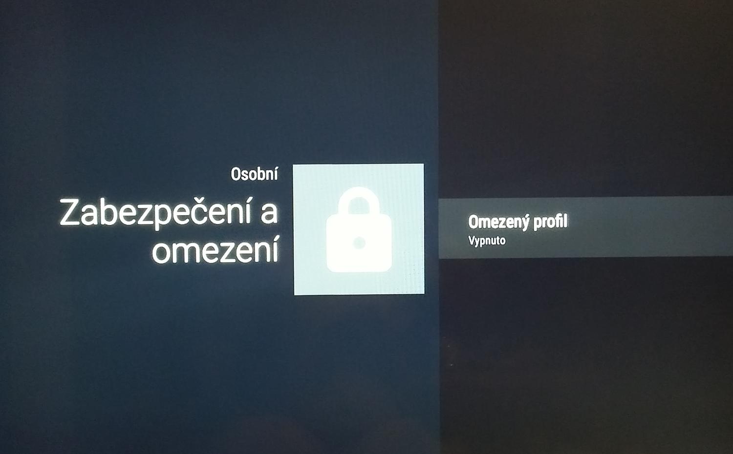 Android TV – nastavení