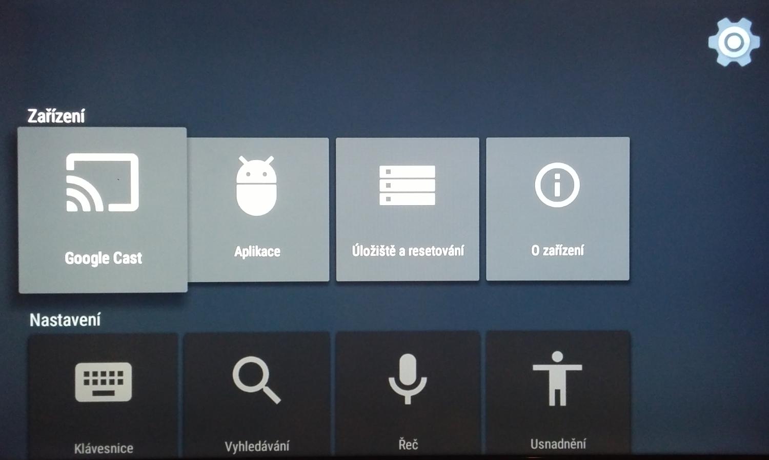 Android TV – nastavení