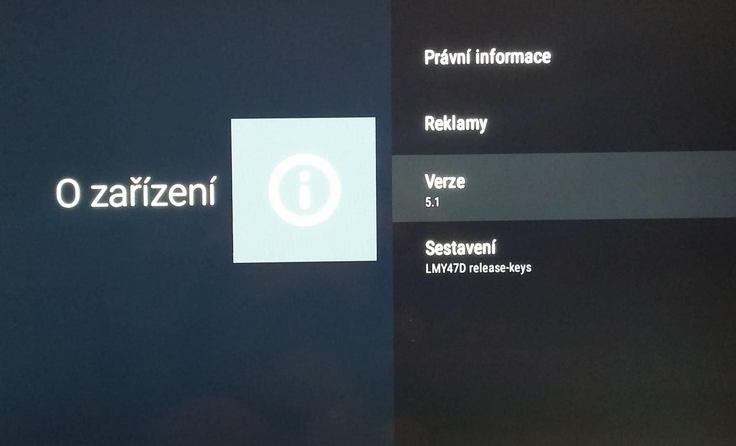 Android TV – nastavení