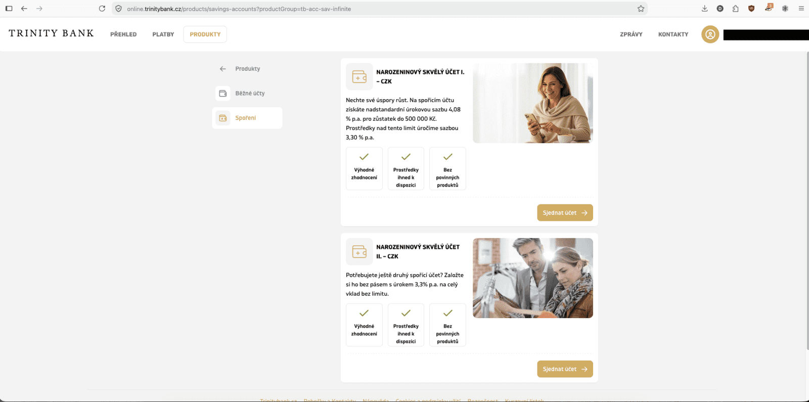 Nové internetové bankovnictví TRINITY BANK. (01. 09. 2026)