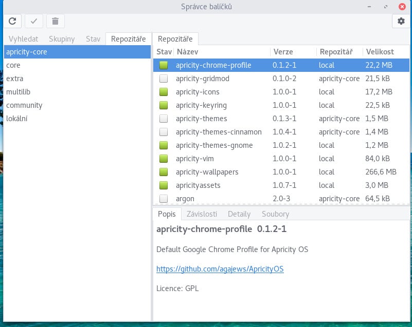 Apricity OS: start, aktualizace, ukázka vlastností