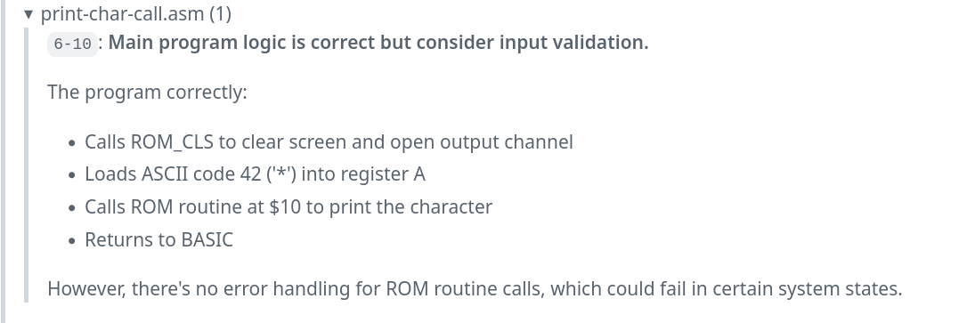 Analýza a recenze programů psaných v assembleru