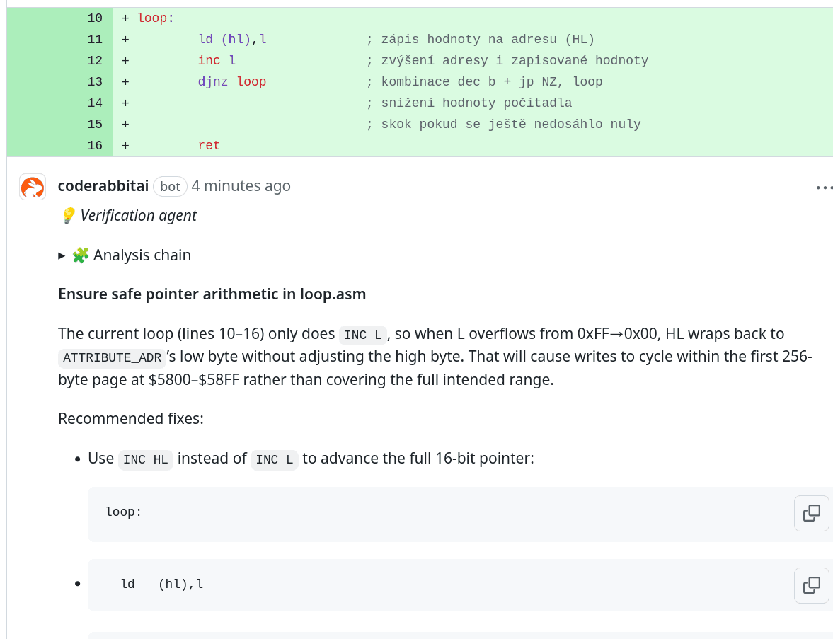 Analýza a recenze programů psaných v assembleru