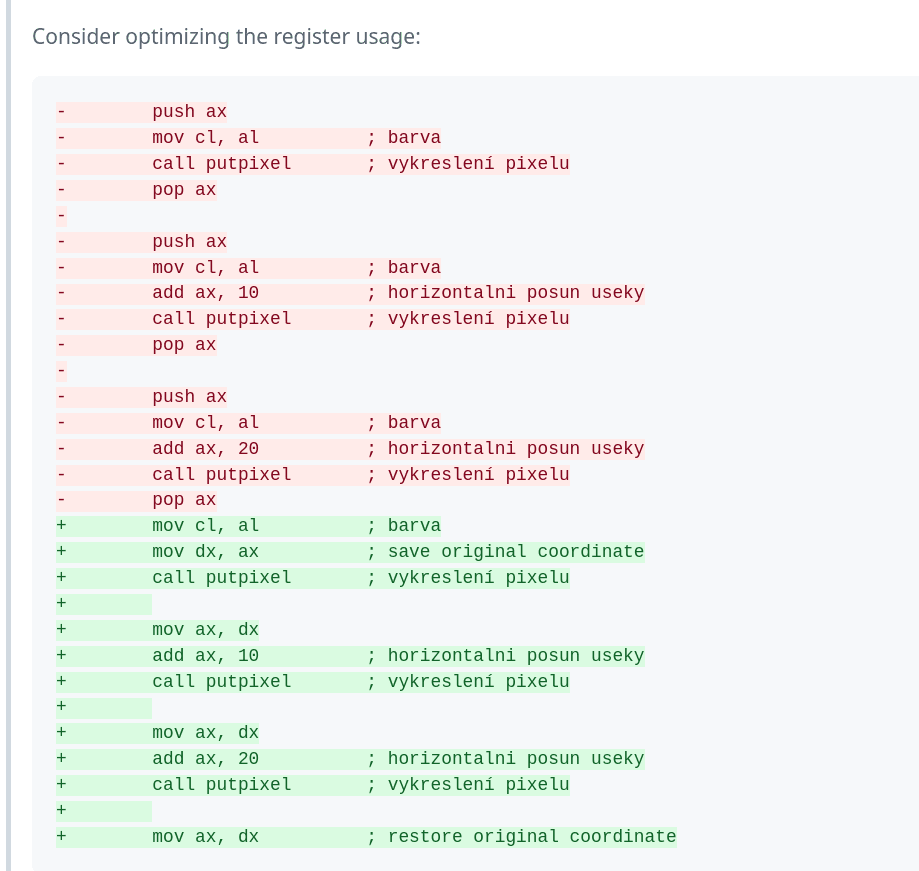 Analýza a recenze programů psaných v assembleru