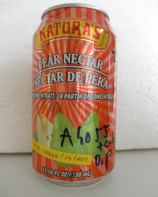 NATURA´S - NEKTAR rlzmné druhy. Kategorie: Falšované potraviny. Nevyhovující parametr: podíl ovocné složky, sacharosa, glukosa, fruktosa. Ve výrobku, přestože byl označen výrazem "bez přídavku cukrů", byl prokázán přídavek cukru (obsah a poměr sacharózy, glukózy a fruktózy odpovídal přídavku cukru). Podíl ovocné složky byl podstatně nižší, než je stanoveno pro "nektary" v příslušném právním předpise. Výrobce: Vyrobeno pro Plata s.r.o., Veselíčko u Milevska