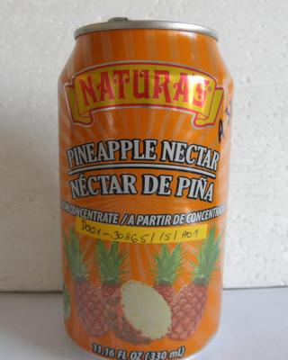 NATURA´S - NEKTAR rlzmné druhy. Kategorie: Falšované potraviny. Nevyhovující parametr: podíl ovocné složky, sacharosa, glukosa, fruktosa. Ve výrobku, přestože byl označen výrazem "bez přídavku cukrů", byl prokázán přídavek cukru (obsah a poměr sacharózy, glukózy a fruktózy odpovídal přídavku cukru). Podíl ovocné složky byl podstatně nižší, než je stanoveno pro "nektary" v příslušném právním předpise. Výrobce: Vyrobeno pro Plata s.r.o., Veselíčko u Milevska