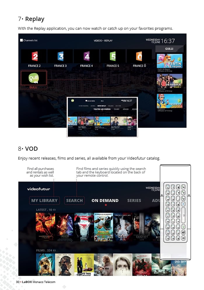 Uživatelské prostředí Monaco Telecom