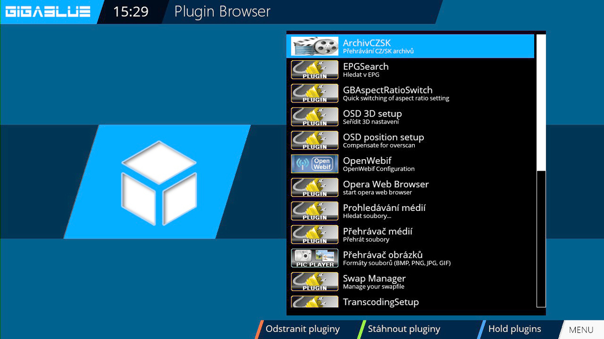 Fotogalerie přijímače GigaBlue HD Quad Plus
