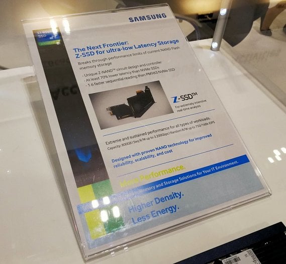 800GB karta Samsung Z-SSD na Cloud Expo Europe (Zdroj: AnandTech)