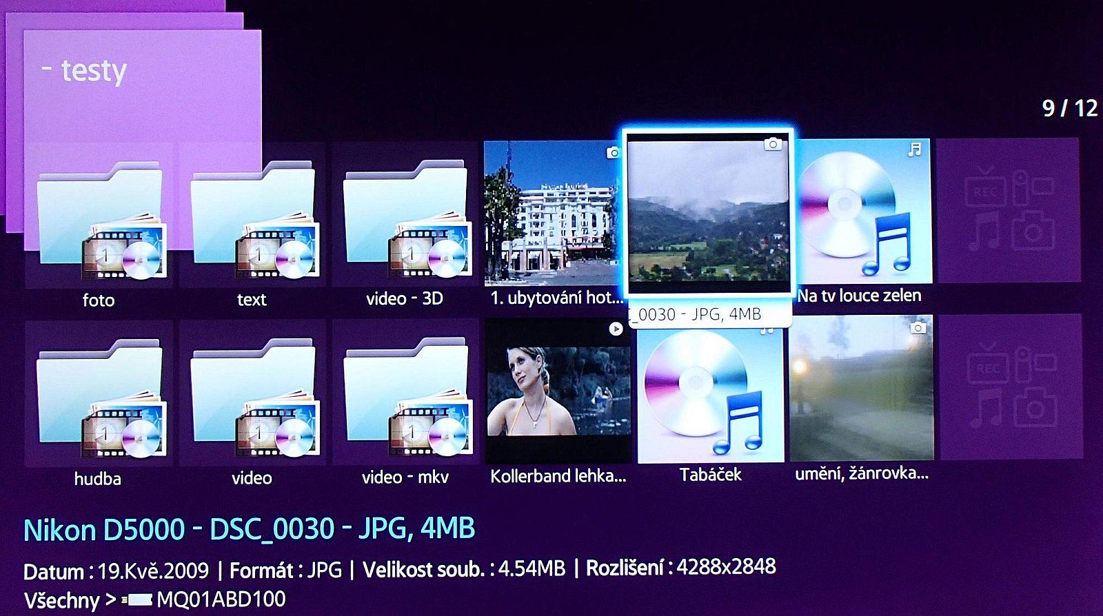 GALERIE: multimédia u Samsung UE65F9000ST