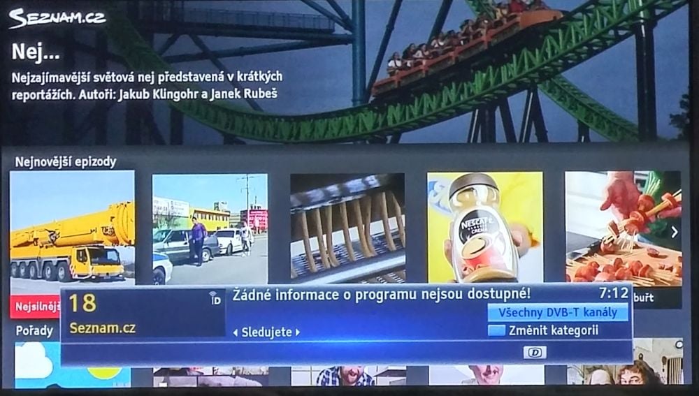 Seznam.cz TV v praxi (HbbTV funkční)