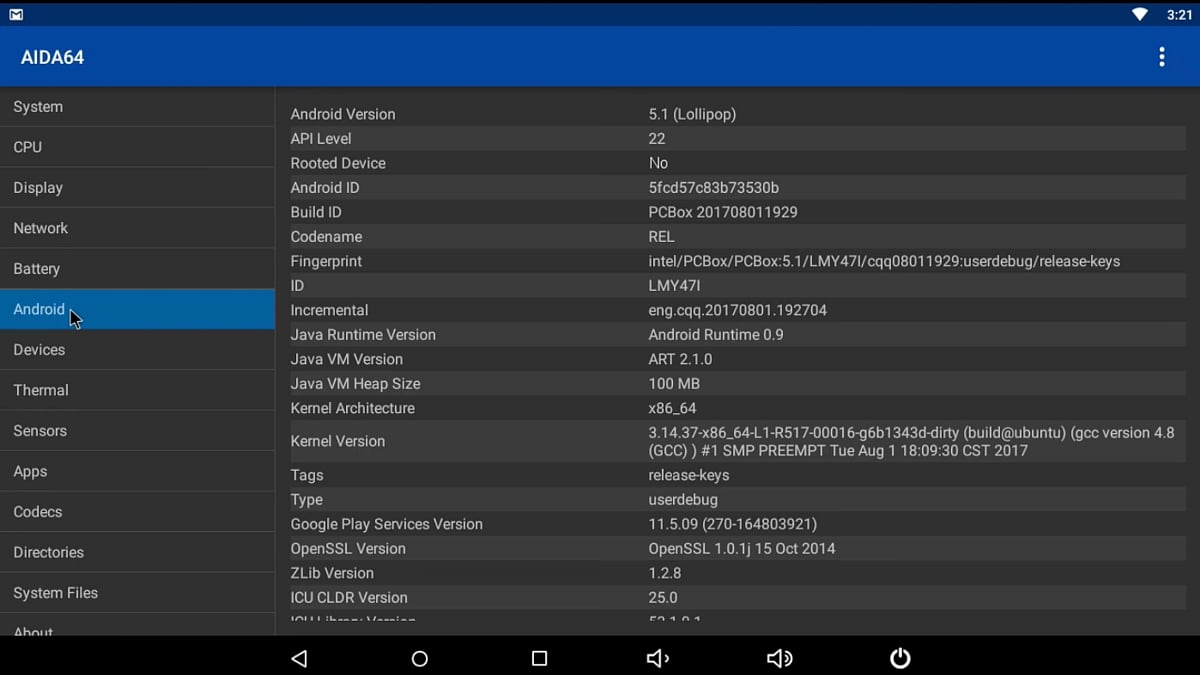 X5 Dual Boot Mini PC - Benchmarky Android