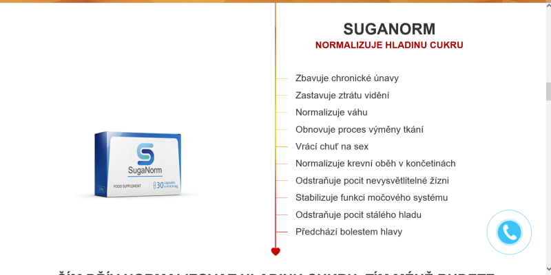 Stav stránek ke dni 13. 9. 2018: http://cz1.thesuganorm.com. Nabízené potraviny: SugaNorm